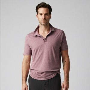 lululemon athletica Men's Heathered Mauve Polo Shirt